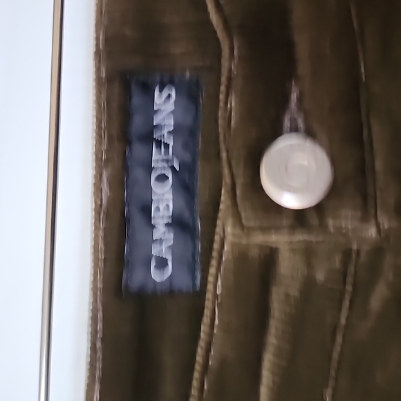 Canbio Jeans Sz 8 Hunter Green Corduroy Gaucho or Mid Calf Pants - Picture 2 of 5